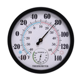 10 inch Indoor Outdoor No Battery Weather Thermometer Hygrometer Wall Hygrometer for Patio, or Decorative