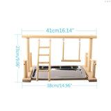 Parrot Standing Training Frame Bird Playground with Food Tray Pet Supplies PXPC