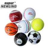 7pcs/lot Golf Balls Two Layer Mix Colors Game Balls Three Layers 3 line Super Long Distance