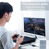 External USB Sound Card Stereo, Microphone Speaker Earphone Audio Jack Volume Adjustment Driver-Free Audio Converter