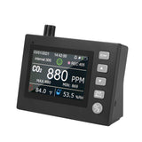 USB Rechargeable Carbon Dioxide Detector 4Inch TFT Colour Screen Air Quality Monitor CO2 Meter with Ambient Temperature Humidity