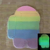 Big Size Among in Us Rainbow Pop Bubbles Fidget Toy Antistress Push Bubble Sensory Silicone Toy Simple Dimple Poppit Fidget Toys