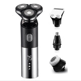 3 in1 multifunction Pro wet dry use electric shaver beard trimmer rechargeable razor for men shaving machine facial grooming set