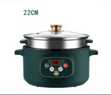 220V Household Electric Frying Pot Non-stick Inner Multi Cooker Portable Cooking Machine Easy Operation