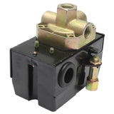 90-125PSI 4 Port 26 AMP Pressure Switch Control Valve Air Compressor Heavy Duty Black