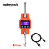 Crane Scale 100/150/300/500kg Crane Scale Heavy Duty Hanging Hook Scales Stainless Steel Weighing Balance with LCD Backlight