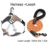 Pet Vest Dog Harness and Leash Set Reflective Breathable Mesh Walking Harnesses Anti Pull For Small Medium Large Dog Supplies