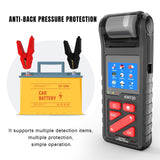 BT860 12 24V Car Battery Tester Truck Cranking Charging Test with Printer Real Time Data Storage 3.2inch Color Screen
