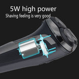 Electric Shaver 3D Triple Blade Floating Razor Shaving Machine Power Display Washable USB Rechargeable Beard Trimmer