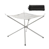 Outdoor Charcoal BBQ Grill Net With Folding Legs For Camping Beach Picnic Meat Food Barbecue Grate Desk Tabletop