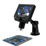 1-600x 3.6MP USB Digital Electronic Microscope Portable 8 LED VGA Microscope With 4.3" HD OLED Screen For PCD Motherboard Repair