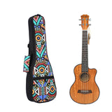New Hot 26 Inch Double Strap Hand Folk Ukulele Carry Bag Blue-Graffiti &amp; Tenor Acoustic 26 Inch Ukulele 4 Strings Guitar