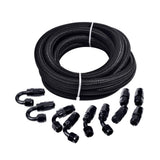AN8 Braided Gas/Oil/Fuel Hose Line with Swivel Hose End Fitting Kits Nylon Stainless Steel Braided Brake Gas/Oil/Fuel Line Hose