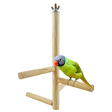 Bird Toys Parrot Perch 4 Layer Stages Toys Natural Wood Rotating Ladder Bird Parakeet Cage Birds Accessories Pet Supplies