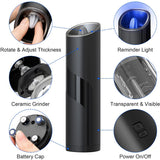 Automatic Electric Salt And Pepper Grinder Set, Gravity Pepper Grinder, Automatic Salt Grinder Pepper Mill For Kitchen
