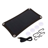 10W 5V Solar Panel Portable Sunpower Solar Cells USB Mobile Phone Photovoltaic Charging Power Bank With Suckers And Carabiner