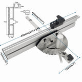 Precision Miter Gauge w/ Aluminum Miter Fence with A Repetitive Cut Flip Stop Table Saw/Router Miter Gauge Sawing Assembly Ruler