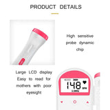 Portable family pregnant and baby monitor Fetal Preference sound Baby heart PR LCD display Fetal Doppler 2.5M No radiation