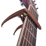 Tune Quick Change Clamp Rosewood Color Capo with Pin Puller for Electric Guitar Ukulele Accs Gift