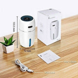 Mini Car Air Humidifier DC5V 30ml/h Portable USB Humidifier Car Air Purifier With 7 LED Warm Lights