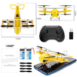 JJRC H95 Mini RC Helicopter Boys Toy 2.4G 360 Degree Drone Glider Airplane Headless Mode Remote Control Quadcopter RC Plane Toys