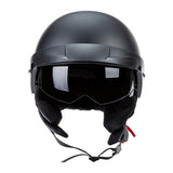 Scooter Motorcycle Half Helmet Drop Down Retractable Visor for Men Women