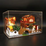DIY Wooden Dollhouse Chinese Town Architecture Doll Houses Miniatures with Furniture Toys for Children Friend Birthday Gift