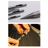 Leather Round Hole Punch Polisher Grinder DIY Leather Punch Sharpening Tool Punch Manual Polishing Tool