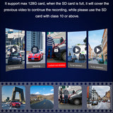 12" WiFi Dual Dash Cam A8 GPS Front 2K Rear 1080P Dual Lens Dash Camera Recorder for Cars 170° Wide Angle With carplay funtion
