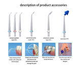 Oral Irrigator Portable Water Dental Flosser USB Rechargeable Water Jet Floss Tooth Pick 6 Jet Tips 240ml