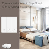 Bluetooth Gateway+3 Gang Switch Wall Light Bluetooth Switch TUYA APP Remote Voice Control Work for Alexa Google Home