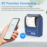 58mm Portable Mini Thermal Receipt Printer USB &amp; BT Connection Wireless Printer High Speed Compatible with iOS Android Windows