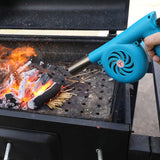 Cordless Electric Air Blower Handheld Leaf Blower Dust Collector Sweeper BBQ Grill Fire Bellows Tools with Li-ion Battery