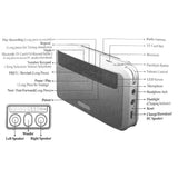 Rolton E500 Wireless FM Radio 6W HiFi Stereo Bluetooth Speaker Music Player Digital Radios Flashlight LED Display Mic Record TF