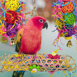 Bird Toy Set Parrot Shredder Foraging Assorted Hanging Cage Bird Chewing Rack Toys Pet Molar Pastime Tesring Chewing Birdie Bite
