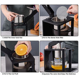 Manual Citrus Juicer Hand Press Orange Squeezer Stainless Steel Lemon Squeezer Heavy Duty Fruit Pressing Machine Kitchen Tool