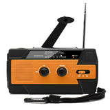 Multifunctional Radio Hand Crank Solar Crank Dynamo Powered AM/FM/WB Weather Radio with Led Lights 4000 MAh Power Bank SOS