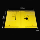 Router Table Insert Plate Workbench Circular Saw Flip Cover Plate W/ Miter Gauge Guide Aluminium Profile Fence Sliding Brackets