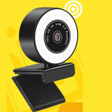 5MP HD Webcam with Microphone LED Web Camera for Computer PC Video Recording Webcams Auto-Focus Adjustable Base Cam USB