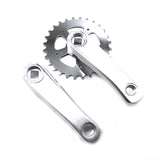 Children Kids Bicycle Crankset 102/114mm 25/28T Crank Set Square Hole Aluminum Alloy Single Speed Bike Parts