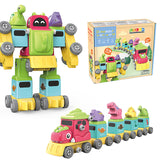 Take Apart Robot Toys 5 In 1 Dinosaur Train Robot Toys For Kids Building Toys Vehicle Set For KidsBirthday Gift For Preschool