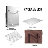 Ultralight Wood Stove Stainless Steel Foldable Mini Charcoal Grill Lightweight Barbecue Grill for Camping Garden Outdoor Picnic