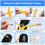 Handskit RJ45 RJ11 RJ12 CAT5 CAT5e Network Repair Plier Tool Kit With Utp Cable Tester Spring Crimping Tool Crimping Pliers