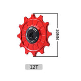 Dropship-MUQZI Bike Ceramic Bearing Jockey Wheel12T Ceramic Pulley Bike Bearing Guide Wheel for MTB Road Bike