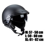 Scooter Motorcycle Half Helmet Drop Down Retractable Visor for Men Women