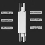 6Pcs Hexagonal Double-Head Broken Tap Retractor Tap Extractor Take-Off Wire Tap Retractor Reverse Wire Take-Off Tool