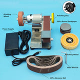 100-240V 50/60Hz Electric Belt Sander Polishing Sharpening Machine Fixed Angle Knife Sharpeners 96W Belt Sander Polisher DIY