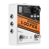 STEREO LOOPER Guitar Effect Pedal 10 Independent Loops Stereo Connections Allow Looping of 2 Separate Instruments Simultaneously