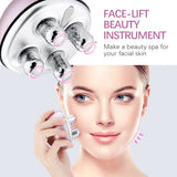 EMS Facial Lifing Device Tighten Skin Roller Vibration Face Slimming  Massager Moisturize Double Chin Remove V-Face Lift Device
