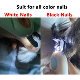 Pet Nail Claw Cutter LED Light Grooming Scissors Cats Nails Clipper Trimmer Pet Nail Clippers Small Dog Claw Nail Supplies Blue